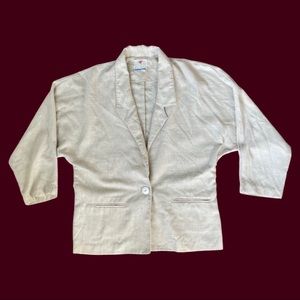 VINTAGE 1980s slouchy linen blazer